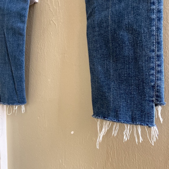 MOTHER DENIM/ The Stunner Zip Ankle Step Fray/ Walking On Coals/ Stretch Denim - Picture 7 of 16